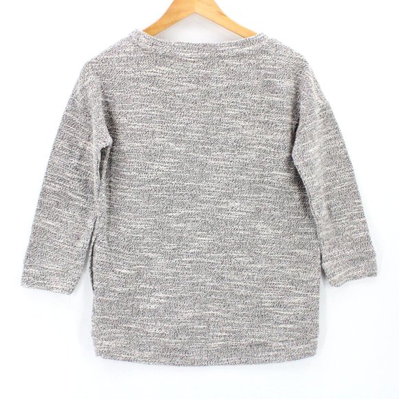 Lucky Lotus Sweater Womens Gray Pullover Knit 3/4 Sleeve Crewneck Size XS - Picture 7 of 9